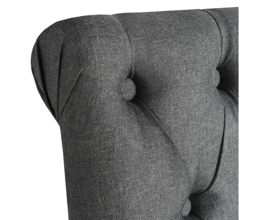 vidaXL virtuves krēsli, 6 gab., tumši pelēks audums