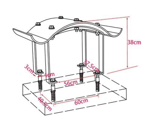 vidaXL skursteņa cepure, nerūsējošs tērauds, sudraba krāsā