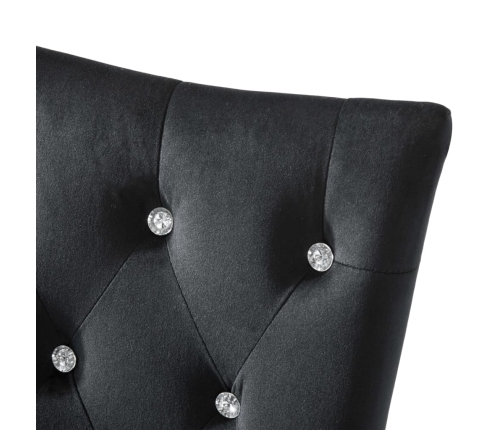 vidaXL virtuves krēsli, 2 gab., melns samts