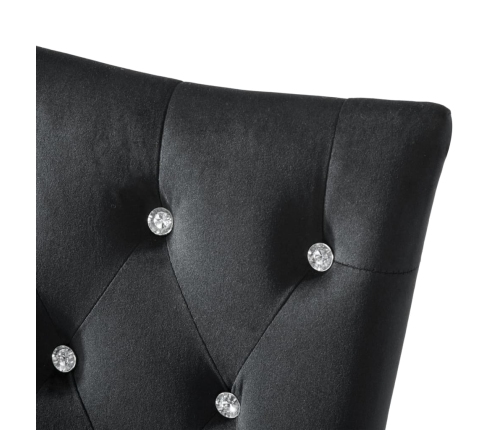 vidaXL virtuves krēsli, 4 gab., melns samts