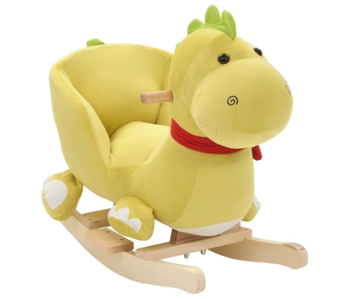 Rotaļu Šūpuļkrēsls Ar Atzveltni, 60X32X50 Cm, Pūķis, Zaļš Vidaxl