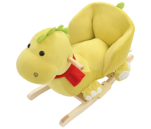 Rotaļu Šūpuļkrēsls Ar Atzveltni, 60X32X50 Cm, Pūķis, Zaļš Vidaxl