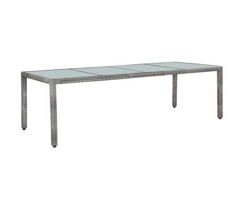 vidaXL 11-daļīgs dārza mēbeļu komplekts ar matračiem, PE, pelēks