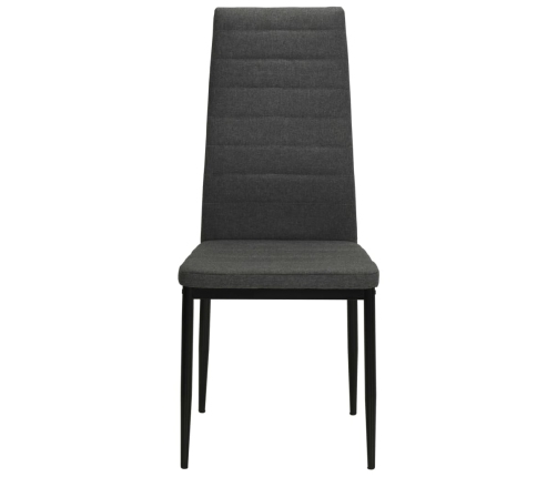 vidaXL virtuves krēsli, 2 gab., tumši pelēks audums