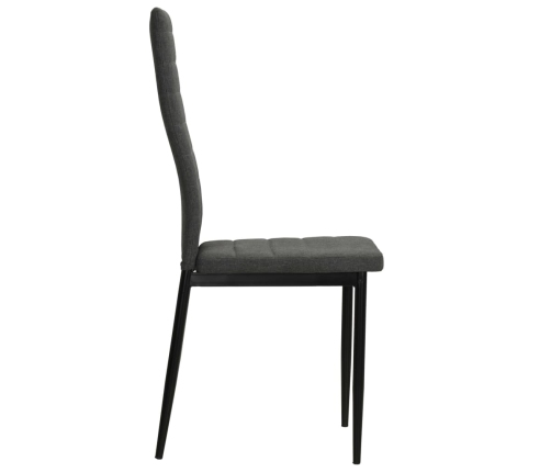 vidaXL virtuves krēsli, 2 gab., tumši pelēks audums