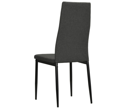 vidaXL virtuves krēsli, 2 gab., tumši pelēks audums