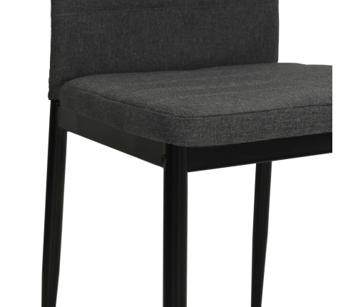 vidaXL virtuves krēsli, 2 gab., tumši pelēks audums