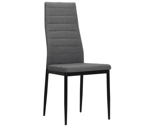 vidaXL virtuves krēsli, 2 gab., gaiši pelēks audums