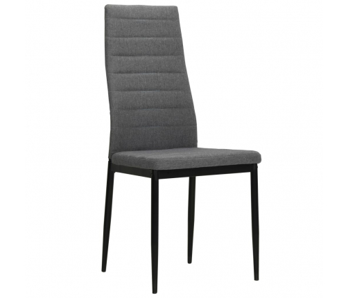 vidaXL virtuves krēsli, 4 gab., gaiši pelēks audums