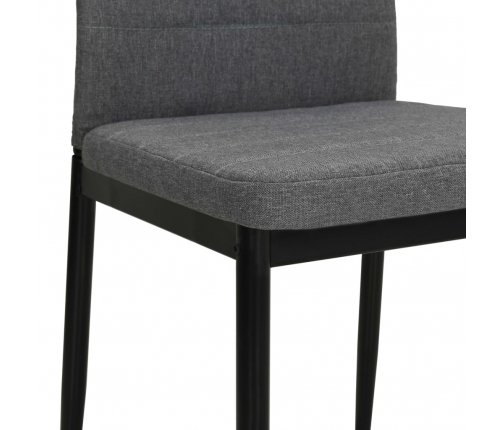 vidaXL virtuves krēsli, 4 gab., gaiši pelēks audums