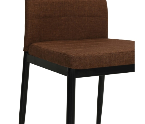 vidaXL virtuves krēsli, 2 gab., brūns audums