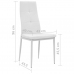 vidaXL virtuves krēsli, 2 gab., balta mākslīgā āda