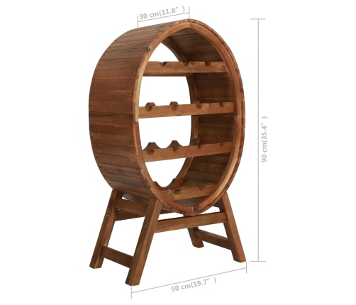 vidaXL vīna pudeļu statīvs 13 pudelēm, akācijas masīvkoks