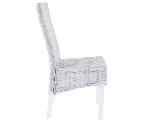 Virtuves Krēsli, 2 Gab., Brūni, Kubu Rotangpalma, Mahagonijs Koks Vidaxl