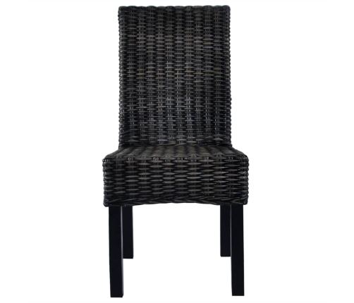 Virtuves Krēsli, 2 Gab., Melni, Kubu Rotangpalma, Mango Koks Vidaxl