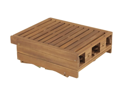 vidaXL saliekams sauļošanās zvilnis, akācijas masīvkoks