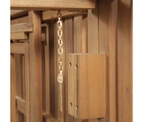 vidaXL saliekams sauļošanās zvilnis, akācijas masīvkoks