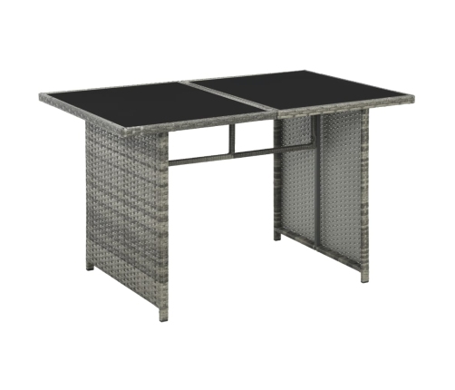 vidaXL 10-daļīgs dārza atpūtas mēbeļu komplekts, matrači, pelēks PE