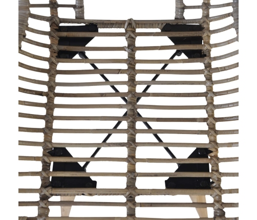 vidaXL virtuves krēsli, 2 gab., brūni, dabīga rotangpalma