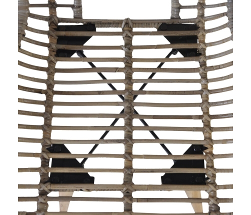 vidaXL virtuves krēsli, 4 gab., brūni, dabīga rotangpalma