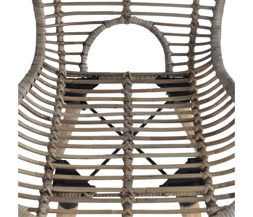 vidaXL virtuves krēsli, 4 gab., brūni, dabīga rotangpalma