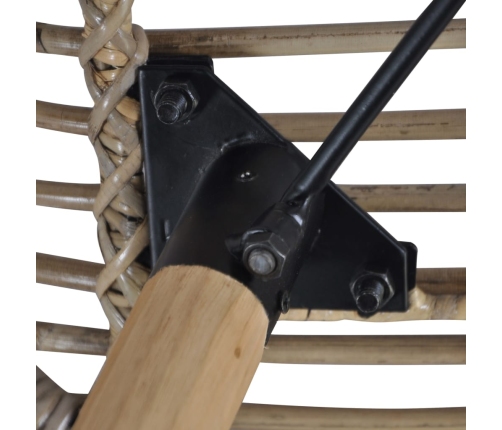 vidaXL virtuves krēsli, 4 gab., brūni, dabīga rotangpalma