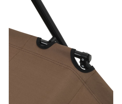 vidaXL sauļošanās krēsli, 2 gab., ar kāju balstu, tērauds, brūni