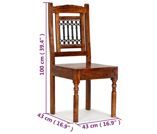 vidaXL virtuves krēsli, 6 gab., masīvkoks, klasiski