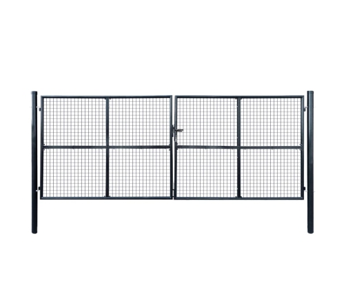 vidaXL, sieta žogs, cinkots tērauds, 400x150 cm, pelēks