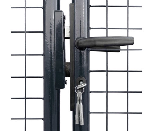 vidaXL, sieta žogs, cinkots tērauds, 400x150 cm, pelēks