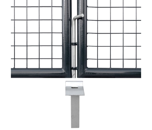 vidaXL, sieta žogs, cinkots tērauds, 400x150 cm, pelēks