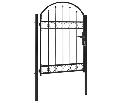 Žoga Vārti Ar Arkveida Formu, 100X125 Cm, Melns Tērauds Vidaxl