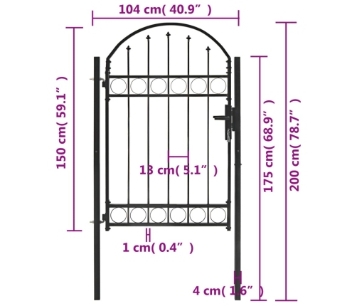 Žoga Vārti Ar Arkveida Formu, Melni, 100X150 Cm, Tērauds Vidaxl
