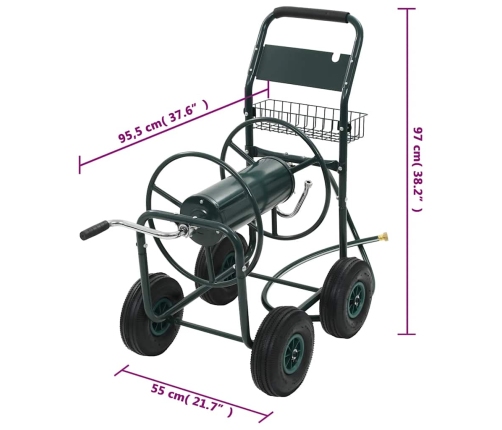 Dārza Šļūtenes Ratiņi Ar 1/2