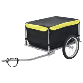 Velosipēda Piekabe, 65 Kg, Melna Ar Dzeltenu Vidaxl