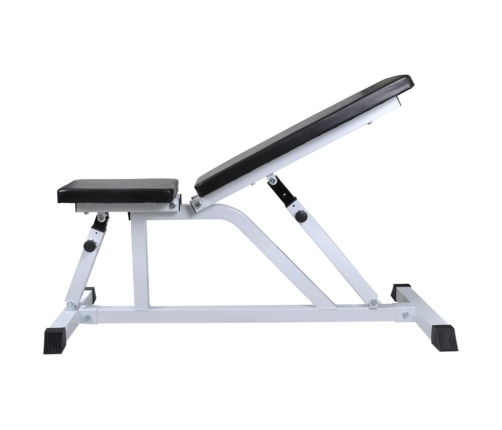 vidaXL treniņu sols ar hantelēm un stieni, 30,5 kg