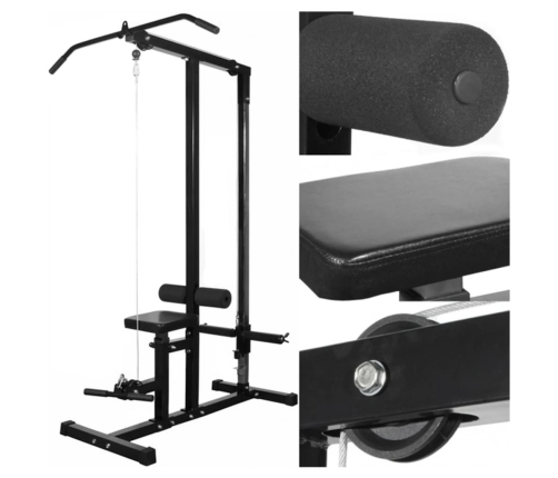 vidaXL spēka stacija ar hantelēm un svaru stieni, 60,5 kg