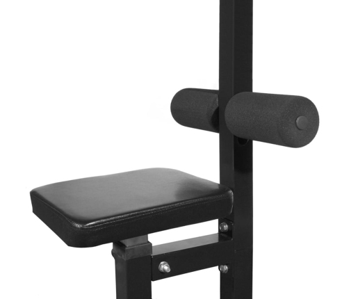 vidaXL spēka stacija ar hantelēm un svaru stieni, 60,5 kg