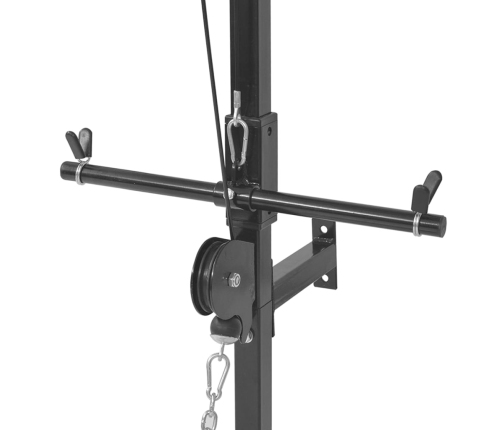 vidaXL spēka stacija ar hantelēm un svaru stieni, 30,5 kg