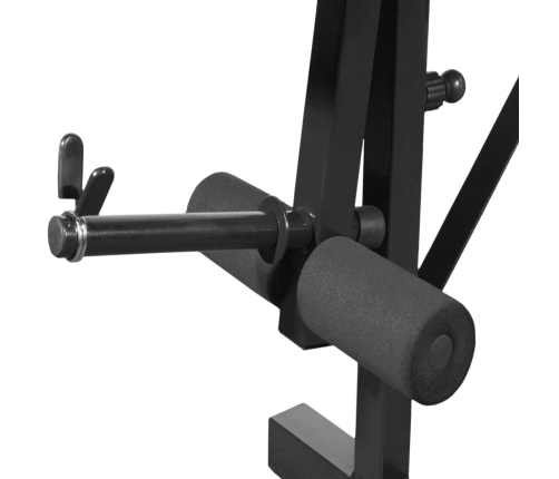 vidaXL svarcelšanas sols ar statīvu, hantelēm un stieni, 60,5 kg