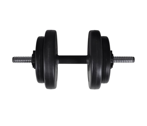 vidaXL svarcelšanas sols ar statīvu, hantelēm un stieni, 60,5 kg