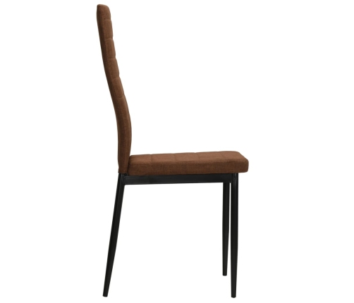 vidaXL virtuves krēsli, 6 gab., brūns audums