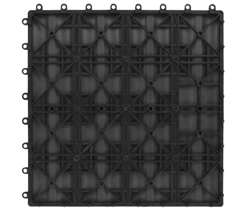 vidaXL terases flīzes, 11 gab., WPC, 30x30 cm, 1 m2, pelēkas