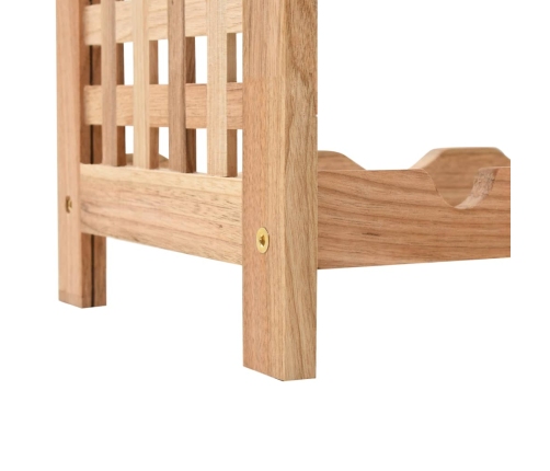 vidaXL vīna plaukts 25 pudelēm, 63x25x73 cm, valriekstu masīvkoks