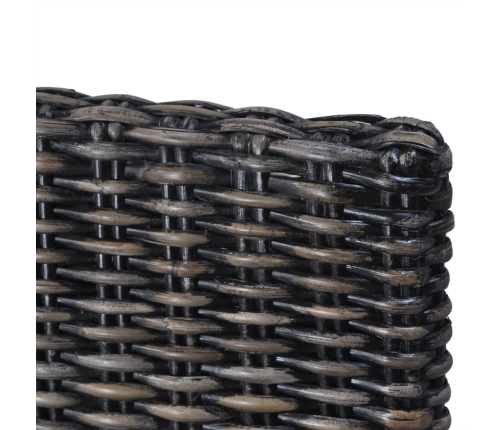 Virtuves Krēsli, 4 Gab., Melna Kubu Rotangpalma Un Mango Koks Vidaxl