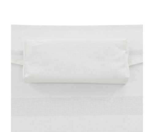 vidaXL sauļošanās zviļņi, 2 gb., ar galdu, melns PE pinums, tekstilēns