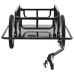 vidaXL velosipēda piekabe, 130x73x48,5 cm, melns tērauds