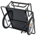 vidaXL velosipēda piekabe, 130x73x48,5 cm, melns tērauds