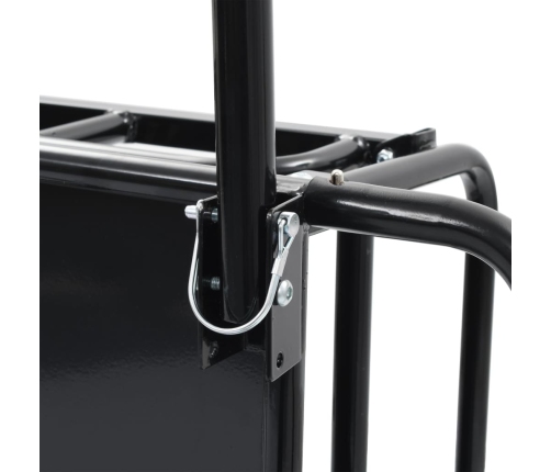 vidaXL velosipēda piekabe, 130x73x48,5 cm, melns tērauds