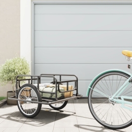 Velosipēda Piekabe, 130X73X48,5 Cm, Melns Tērauds Vidaxl